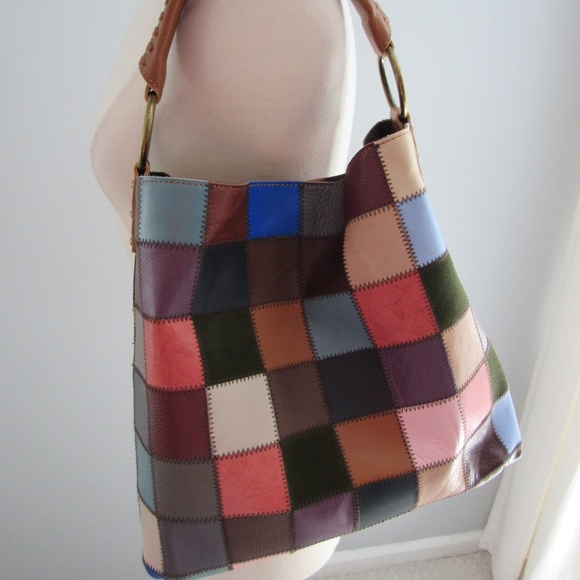 Kooba Handbags - Kooba Patchwork Soft pebble leather handbag
